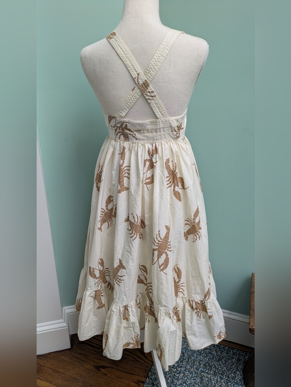 Womens J. Crew Collection Talitha Lobster Print Dress, Sz 2 - Picture 4 of 7